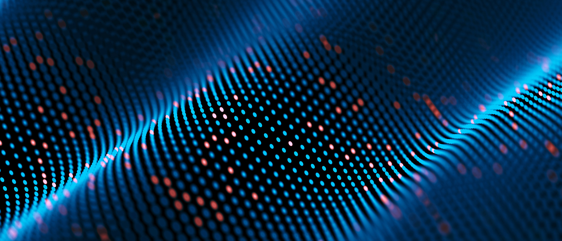 Abstract image of blue and orange dots