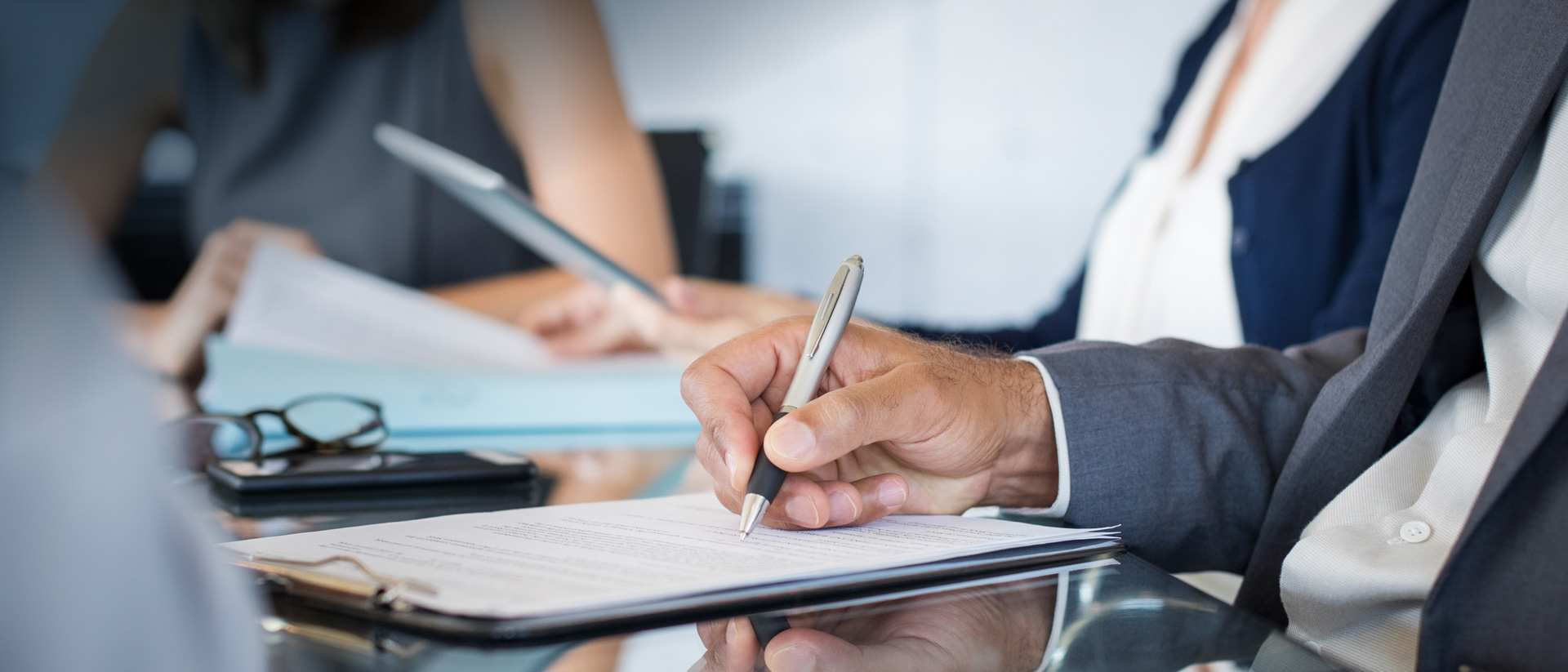 Image of man writing